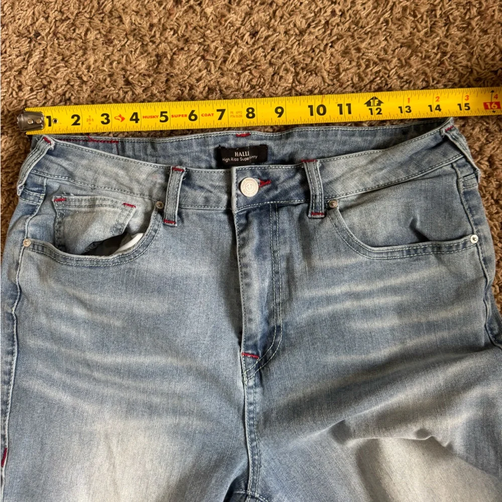 True Religion Halle High Rise Super Skinny Jeans Light Blue size 30 - Picture 3 of 14